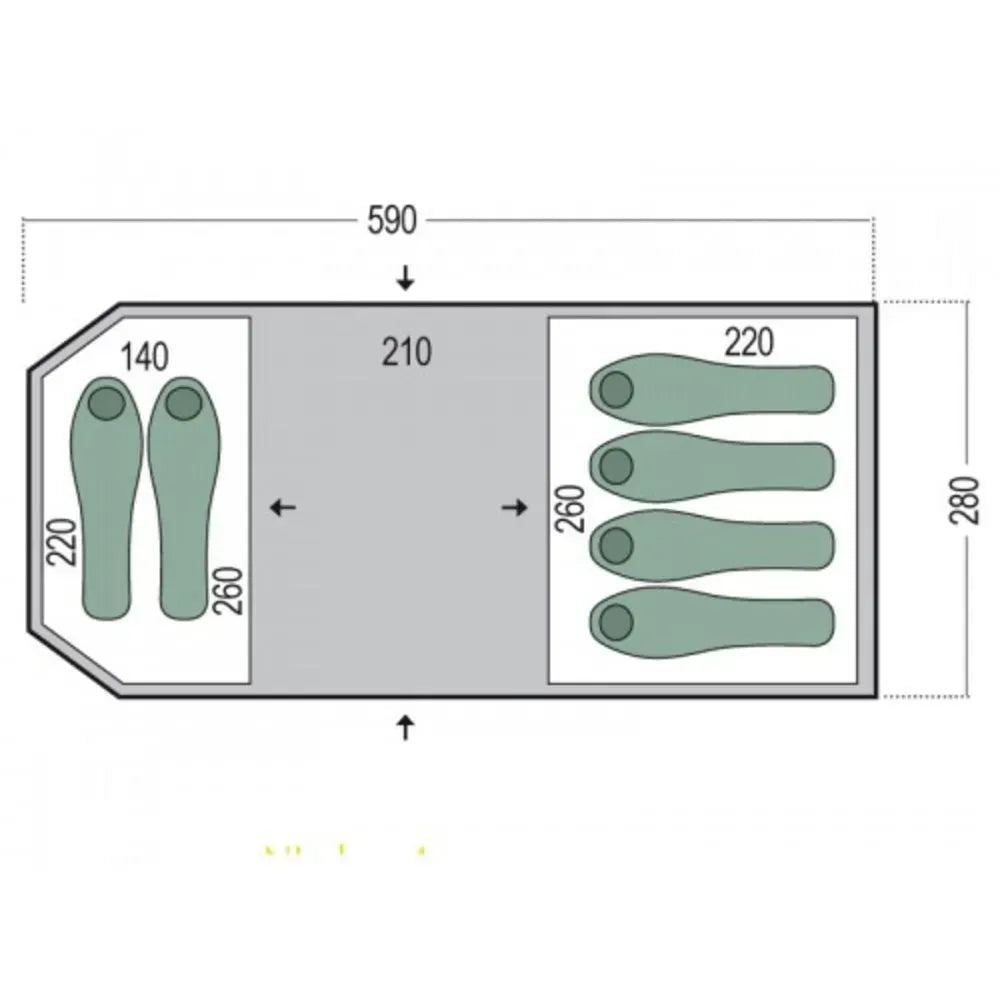 Pinguin Omega 6 Blue Camping Tent (PNG 128.6.Blue)