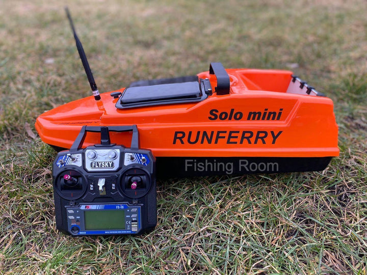 Runferry SOLO MINI GPS Bait Boat – Orange Edition + Lucky FF918 Sonar