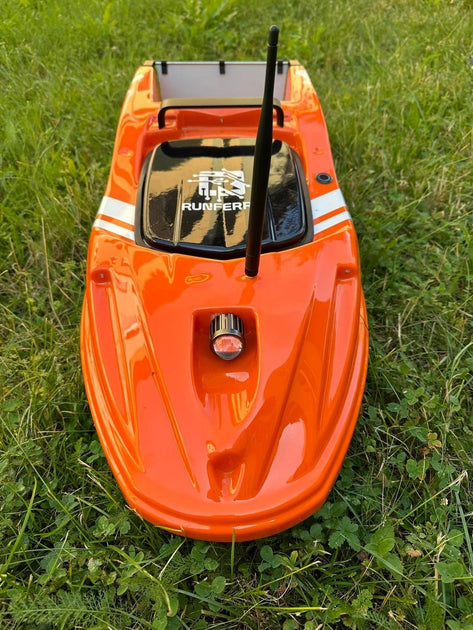 Runferry SOLO V3 GPS Bait Boat – Orange Edition + FREE Depth Finder!