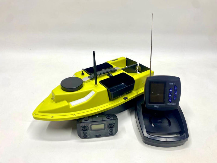 Flytec D19 GPS Bait Boat with 4 Hoppers & Fish Finder (Lucky FF918-C)
