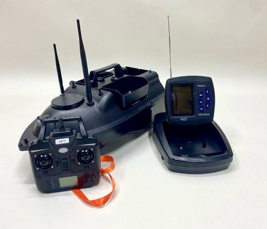 Flytec D8 GPS Bait Boat with 3 Hoppers & Fish Finder (Lucky FF918-C)