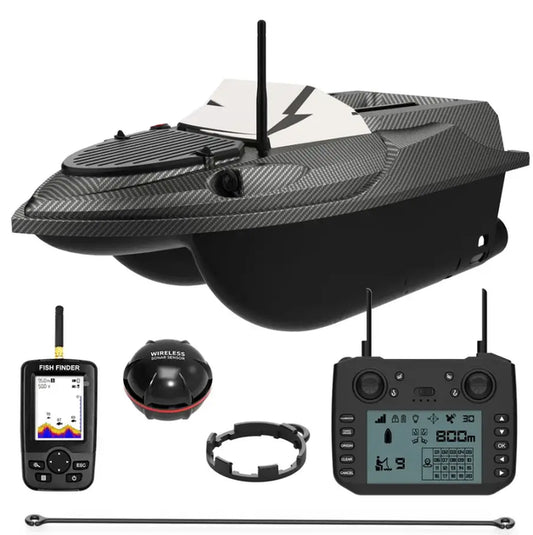 Flytec V080 Professional Bait Boat with GPS, Fish Finder, LED Lights & Auto-Return